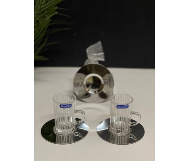 طقم ضيافة فضي 18 قطعة 33