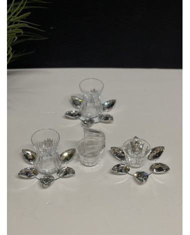 طقم ضيافة 36 قطعه كريستال اسود