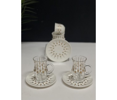 طقم ضيافة -ذهبي 18 قطعة