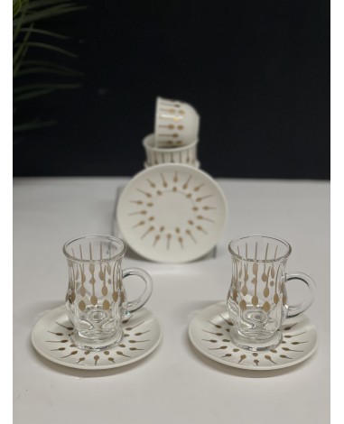 طقم ضيافة -ذهبي 18 قطعة