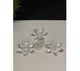 طقم ضيافة 36 قطعه كريستال شفاف