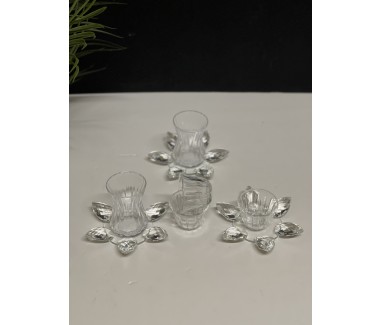 طقم ضيافة 36 قطعه كريستال شفاف