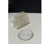 طقم صحون مع شيال ذهبي