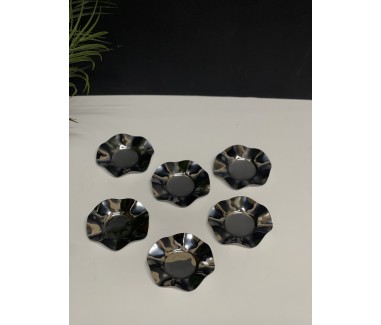 طقم صحون شاي فضي