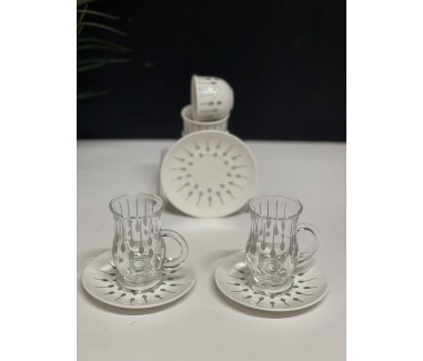 طقم ضيافة -فضي 18 قطعة