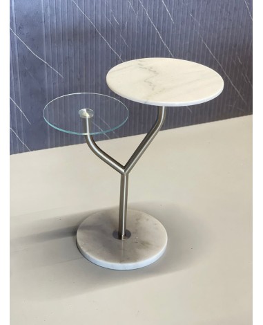 طاولة خدمه رخام فضي 002