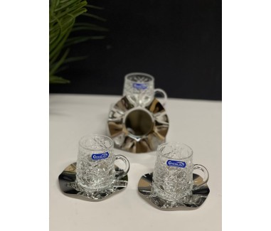 كاسات شاي ديور فضي