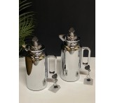 طقم ترامس قهوة وشاي فضي