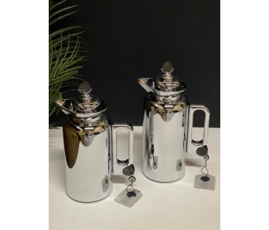 طقم ترامس قهوة وشاي فضي