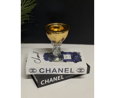 مبخره ذهبي بقاعدة شفاف