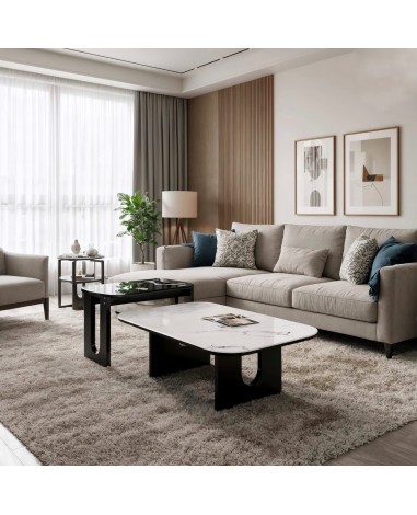 طقم طاولات ثنائية رخام 