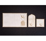 لباد مع حامل ملاعق وحامل كوب ذهبي