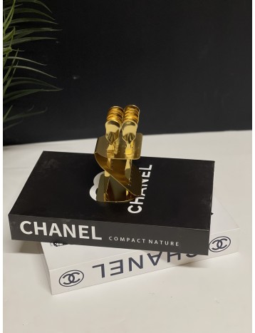 ملاعق 12 قطعه ذهبي مع استاند 