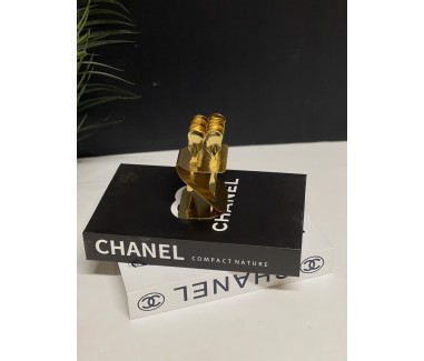 ملاعق 12 قطعه ذهبي مع استاند 