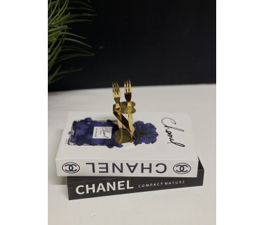 شوك 6 قطع ذهبي مع استاند 