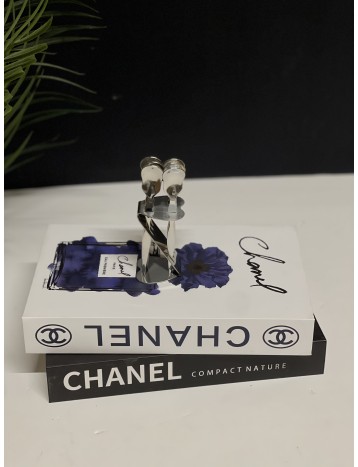 ملاعق 6 قطع فضي مع استاند 