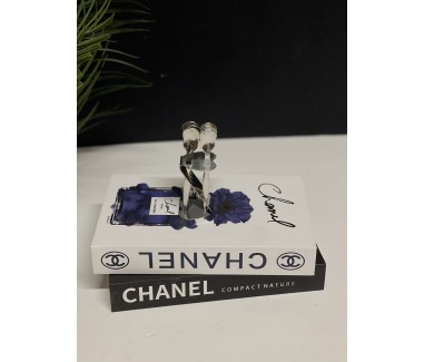 ملاعق 6 قطع فضي مع استاند 