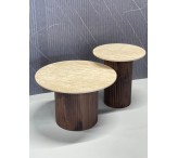 طقم طاولتين خشبي