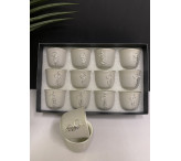 طقم فناجيل قهوة رمادي 