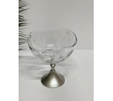 صحن فضي مشجر بقاعدة كبير 