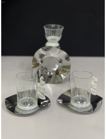 طقم ضيافه ملكي 18 قطعه ابيض