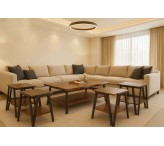 طقم طاولة خماسي خشبي