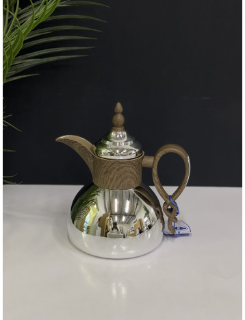 دله ستانلس ستيل فضي مع خشبي