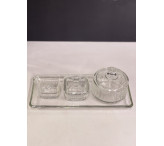 صحن مع تمريه شفاف 