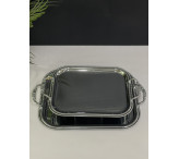 طقم صواني حبتين فضي