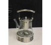 ابريق مع سخان فضي