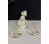 طقم ضيافة 36 قطعه برسمة الريش