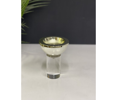 مبخره فضي بقاعدة شفاف 