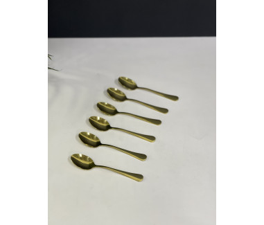 6 قطع ملاعق ذهبي