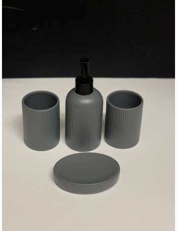 طقم حمام رمادي