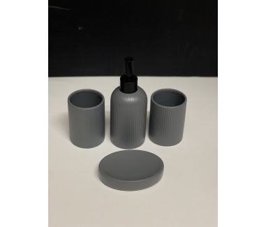 طقم حمام رمادي