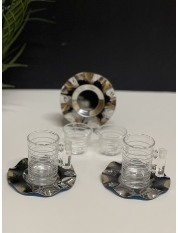 طقم ضيافة 18 قطعه مخطط