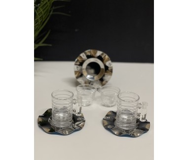 طقم ضيافة 18 قطعه مخطط