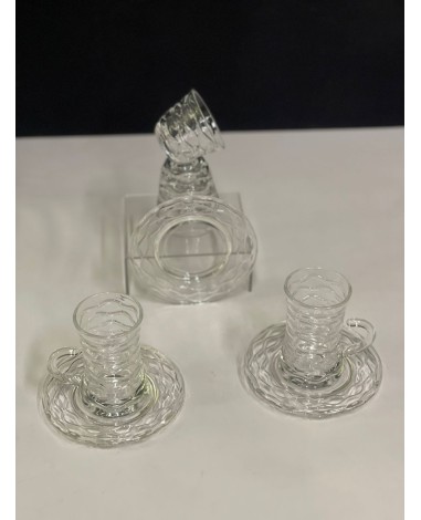 طقم كاسات وفناجيل شفافة 04