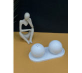 طقم مبخرة ترافينتينو دائرية