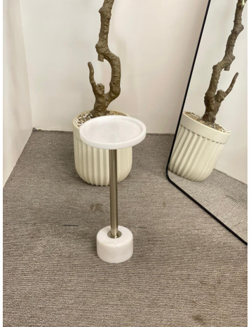 طاولة خدمة رخام فضي