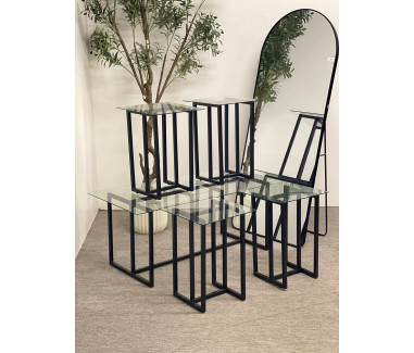 طقم طاولات زجاج