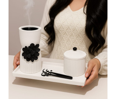 طقم مبخرة مع الصينية 