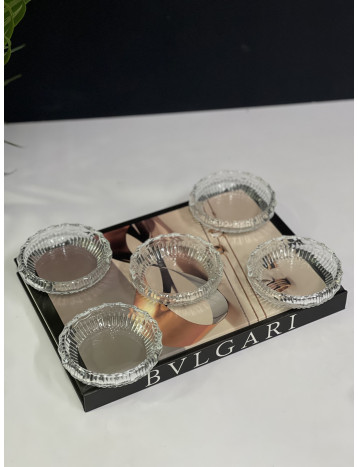 طقم صحون دائري وسط