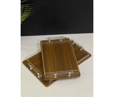 طقم صواني خشبي