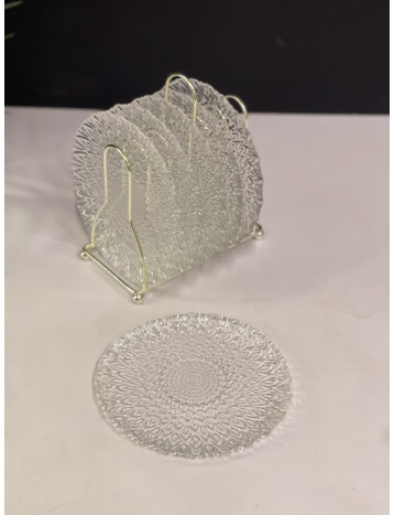 صحون مع ستاند فضي