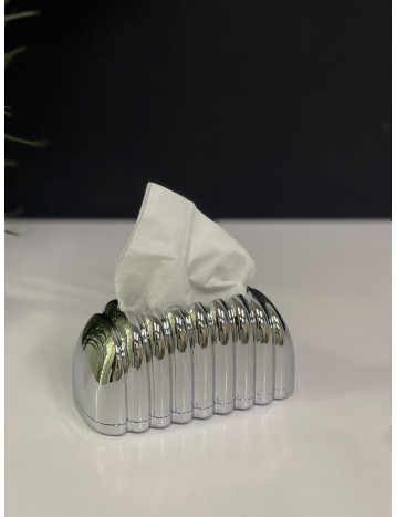 علبه مناديل ميني فضي