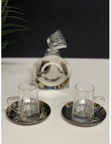 طقم شاي وقهوة 18قطعة **