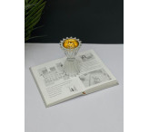 مبخرة زجاج ذهبي