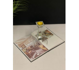 مبخرة كريستال بقاعدة ذهبي