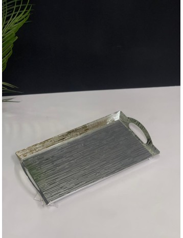 صينية تقديم معدن وسط